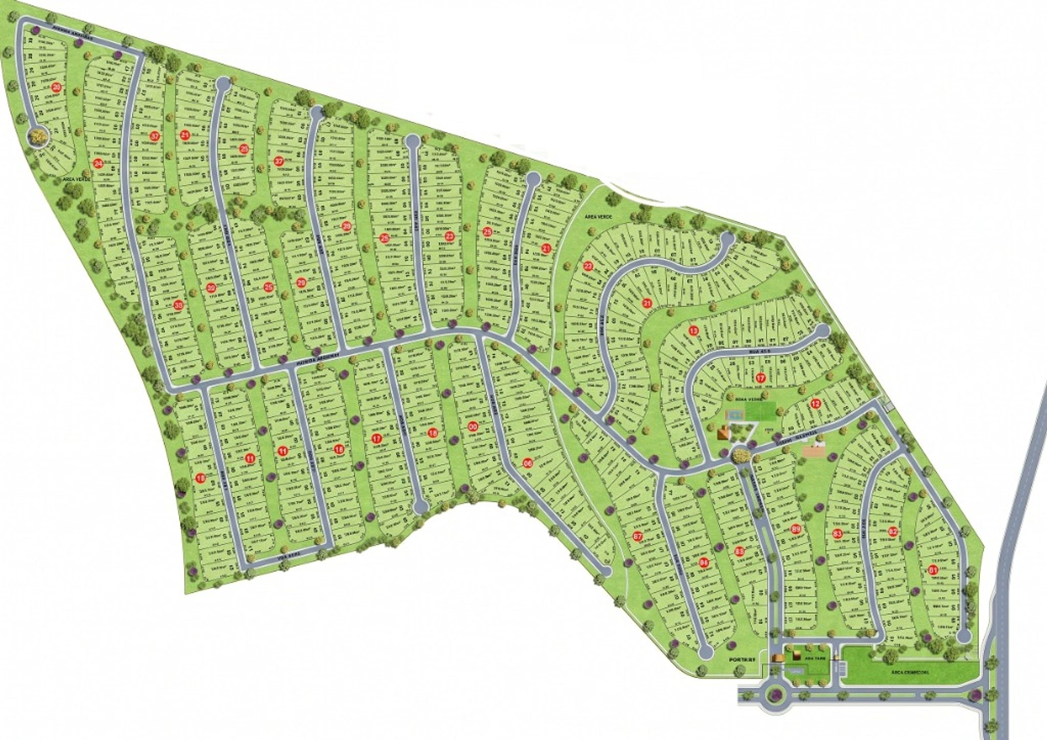 Mapa de Implantação Aldeia dos Sonhos 35 Quadras